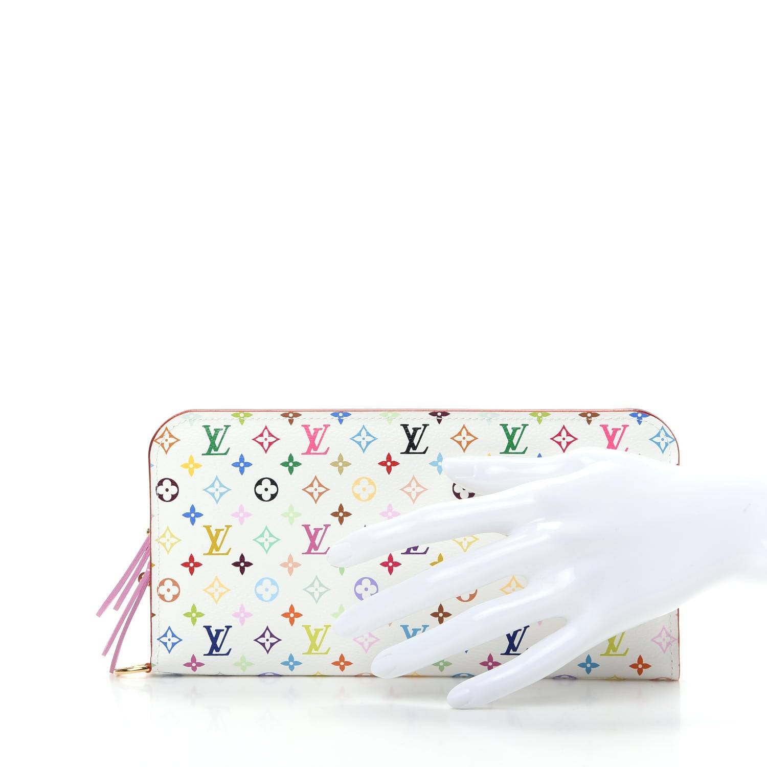 Louis Vuitton Monogram Multicolor Insolite Wallet White Litchi 2 of 8