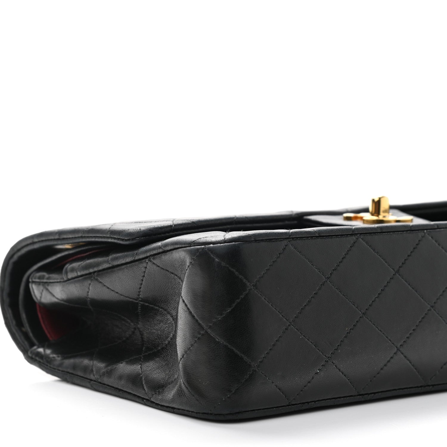 Chanel Lambskin Quilted Medium Double Flap Black 9 of 14