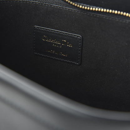 Christian Dior Calfskin Embossed Logo Zip Clutch Black 8 of 10