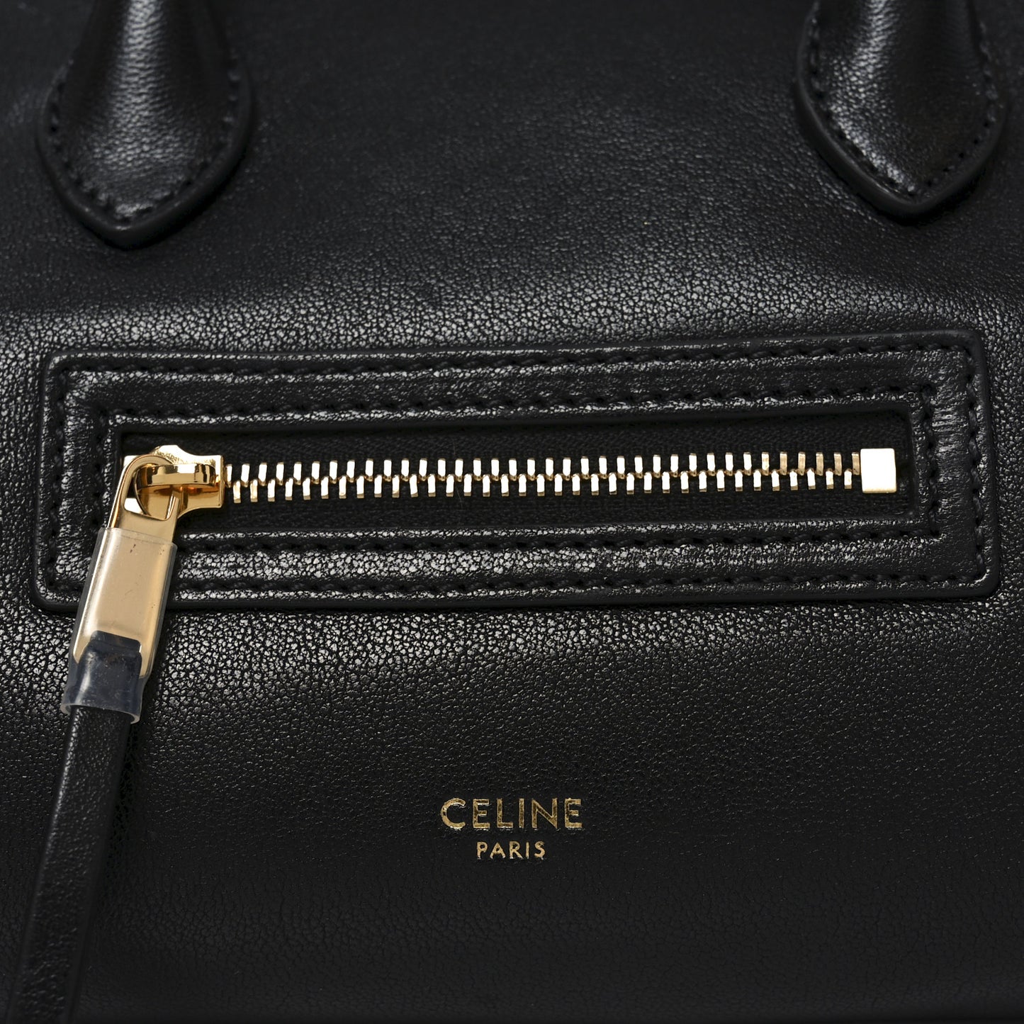 Supple Shiny Lambskin Little New Luggage Black