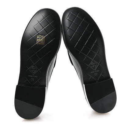 Chanel Lambskin Quilted CC Turnlock Loafers 38 Black 6 of 9