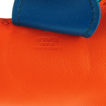 Hermes Milo Lambskin Grigri Rodeo Horse Bag Charm MM Feu Celeste Bleu Izmir 3 of 4