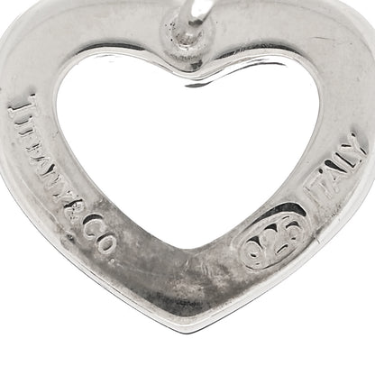 Tiffany Sterling Silver Open Heart Earrings 4 of 4