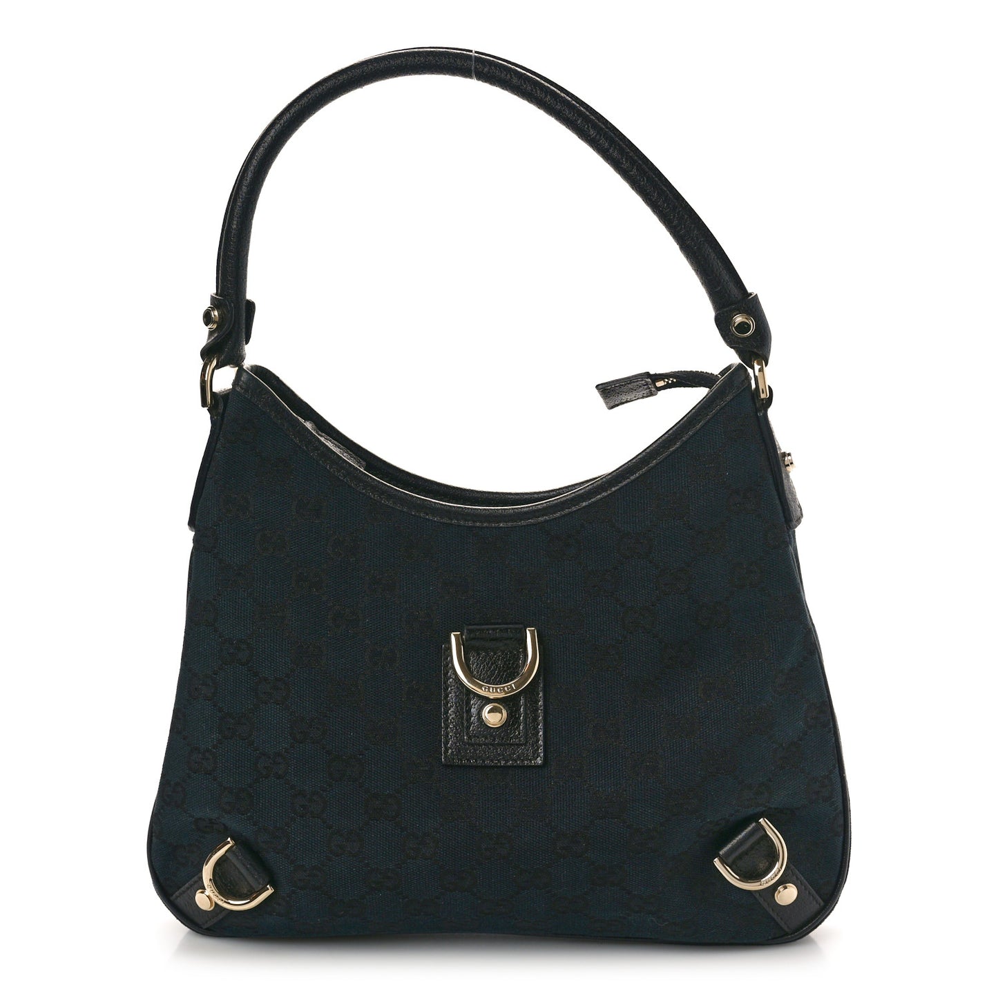 Monogram Medium Abbey D Ring Hobo Black