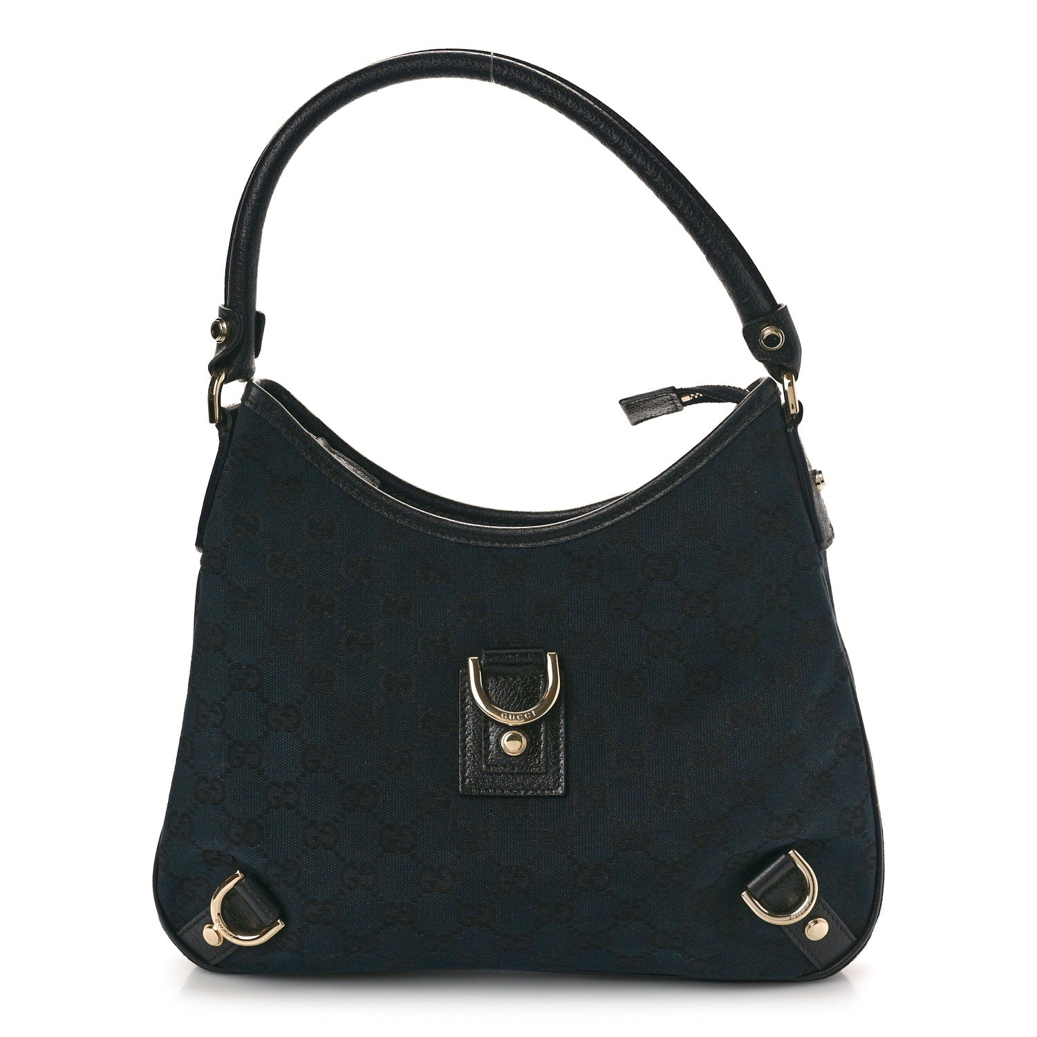 Gucci Monogram Medium Abbey D Ring Hobo Black 1 of 12
