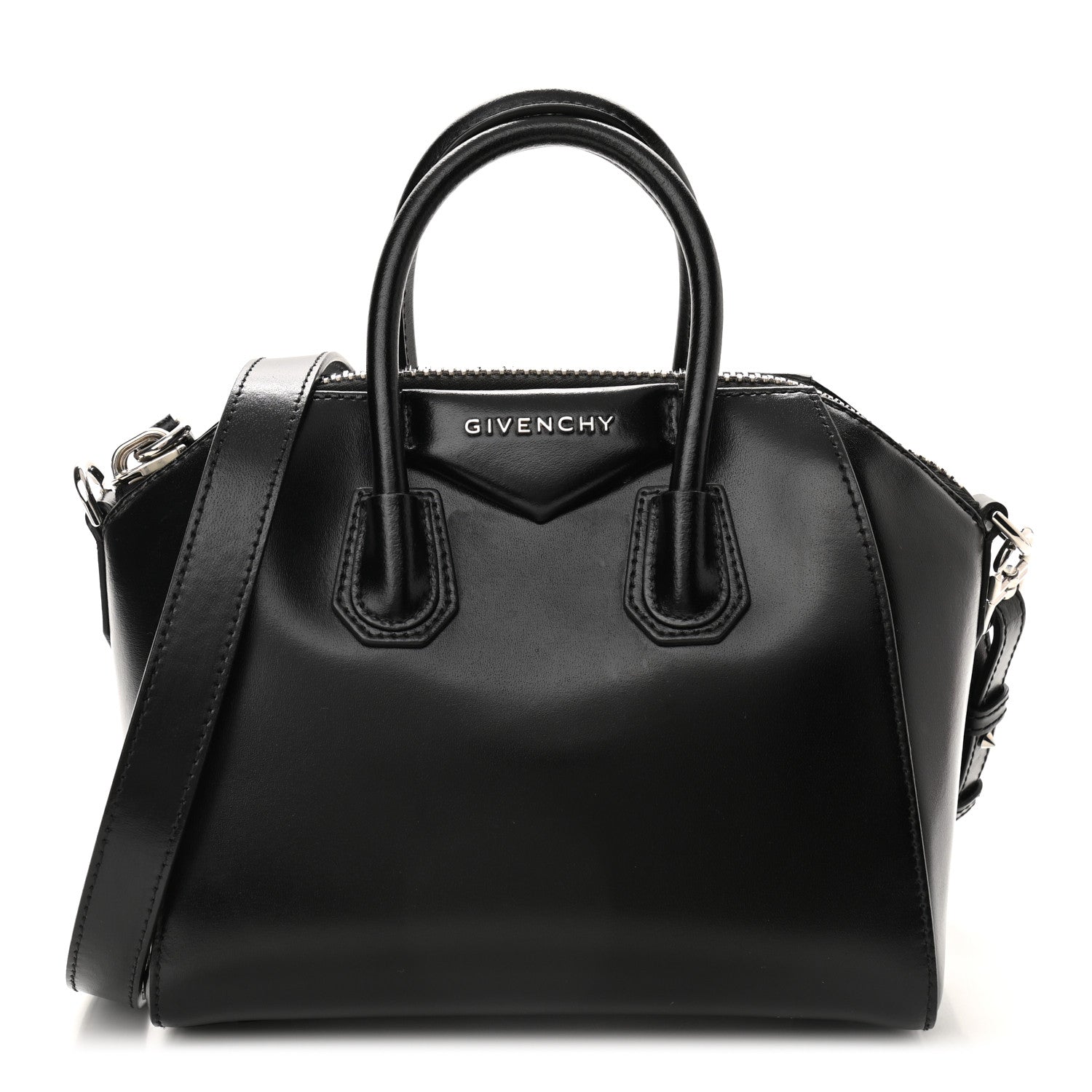 Givenchy Shiny Lord Calfskin Mini Antigona Black 1 of 10