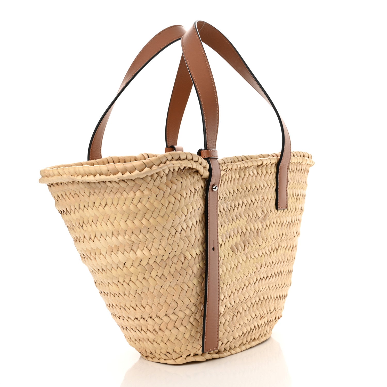 Loewe X MY NEIGHBOR TOTORO Raffia Dust Bunnies Basket Tote Bag Black Tan 3 of 15