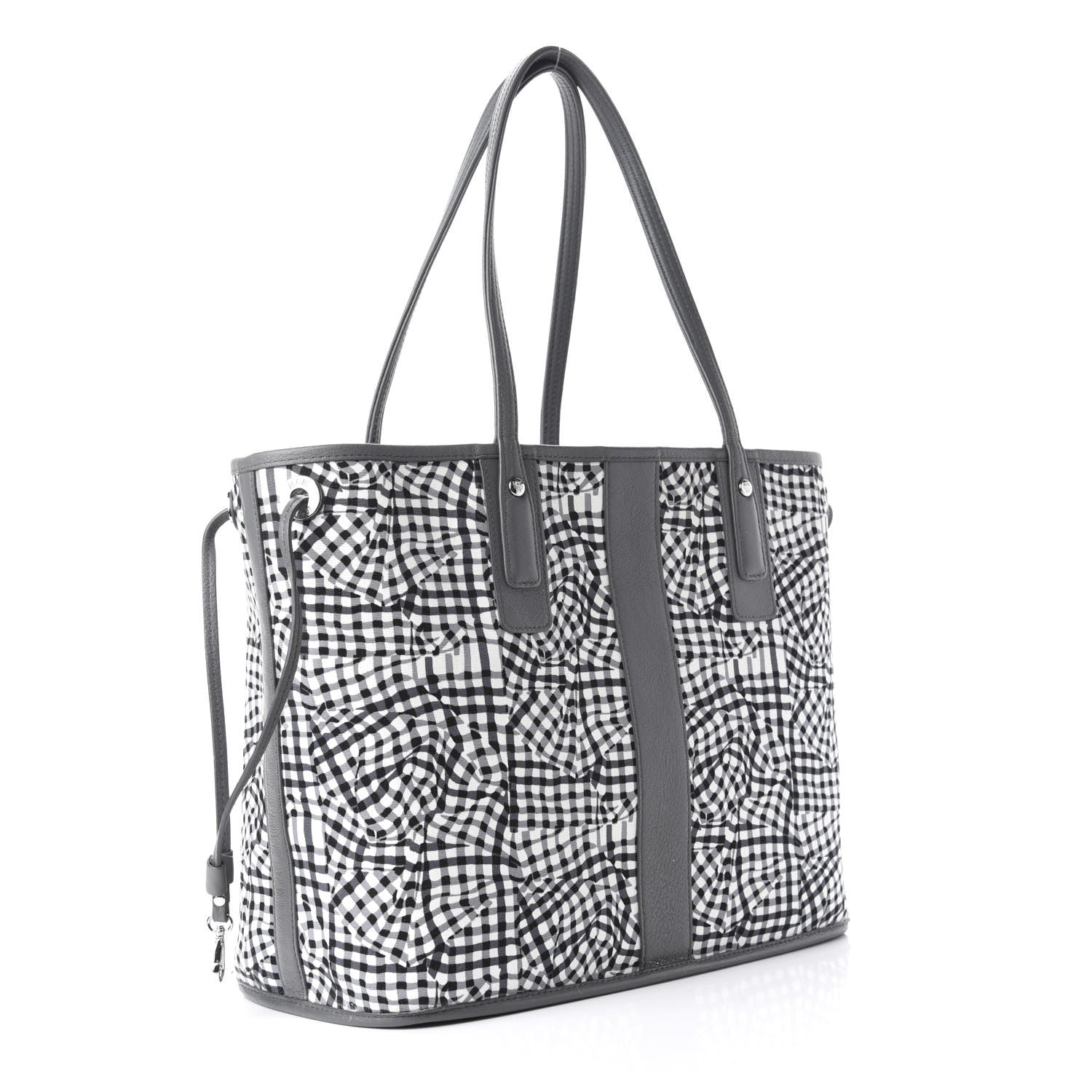 MCM Visetos Medium Liz Reversible Shopper Tote Phantom Grey 10 of 15