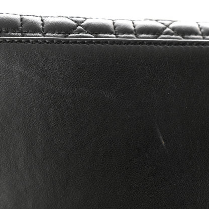 Christian Dior Lambskin Cannage Large Lady Dior Black 14 of 17