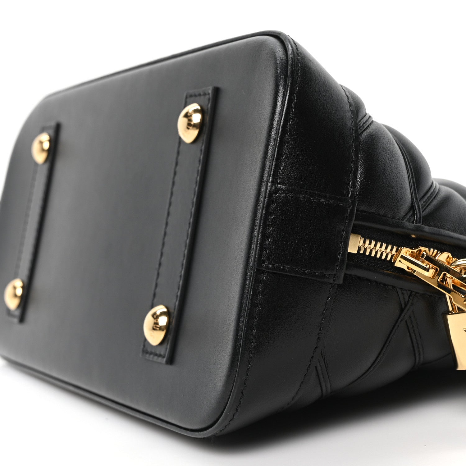 Louis Vuitton Lambskin Studded Malletage Alma PM Black 10 of 10