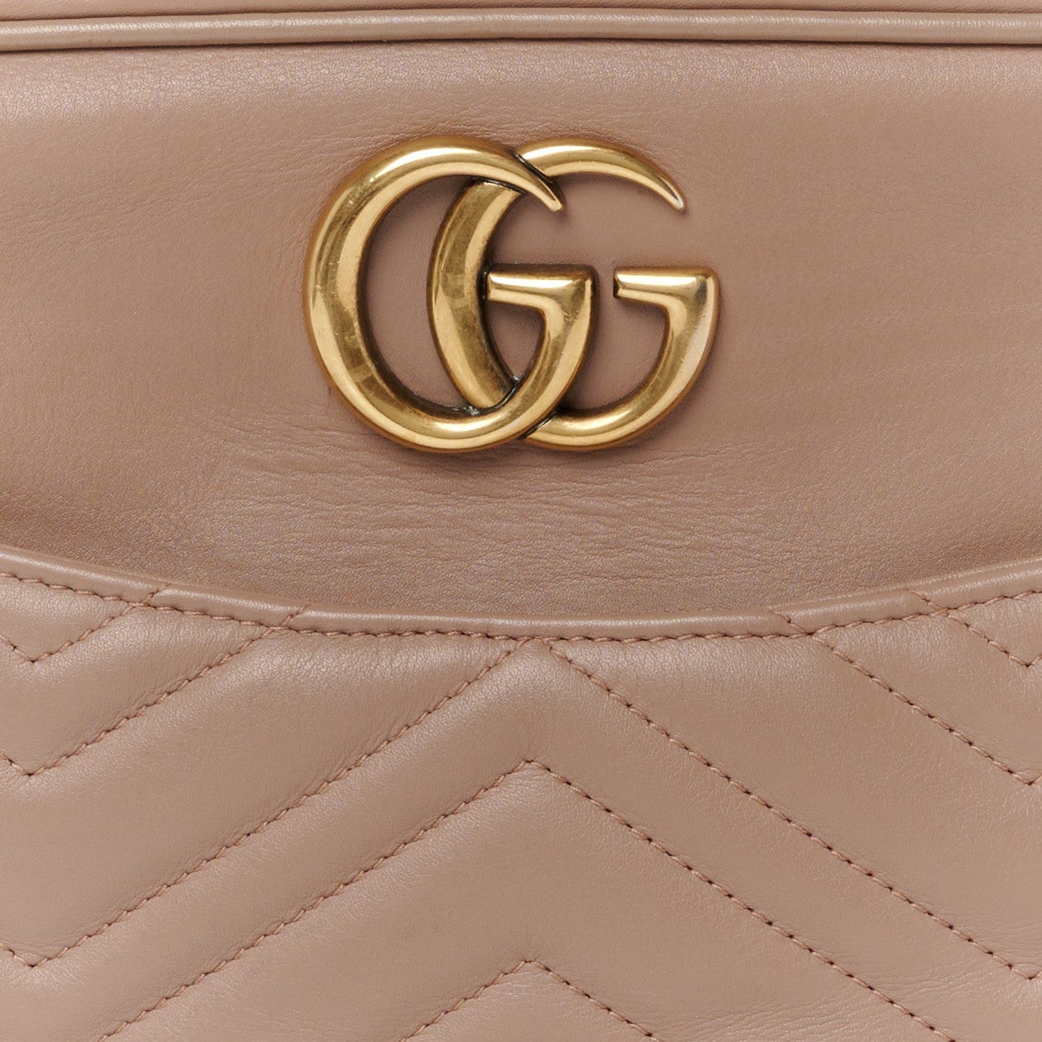Gucci Calfskin Matelasse Medium GG Marmont Chain Shoulder Bag Porcelain Rose 11 of 13