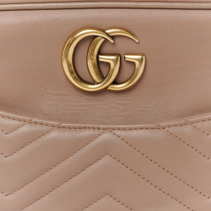 Gucci Calfskin Matelasse Medium GG Marmont Chain Shoulder Bag Porcelain Rose 11 of 13
