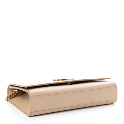 Saint Laurent Grain De Poudre Medium Monogram Kate Satchel Nude Powder 3 of 4
