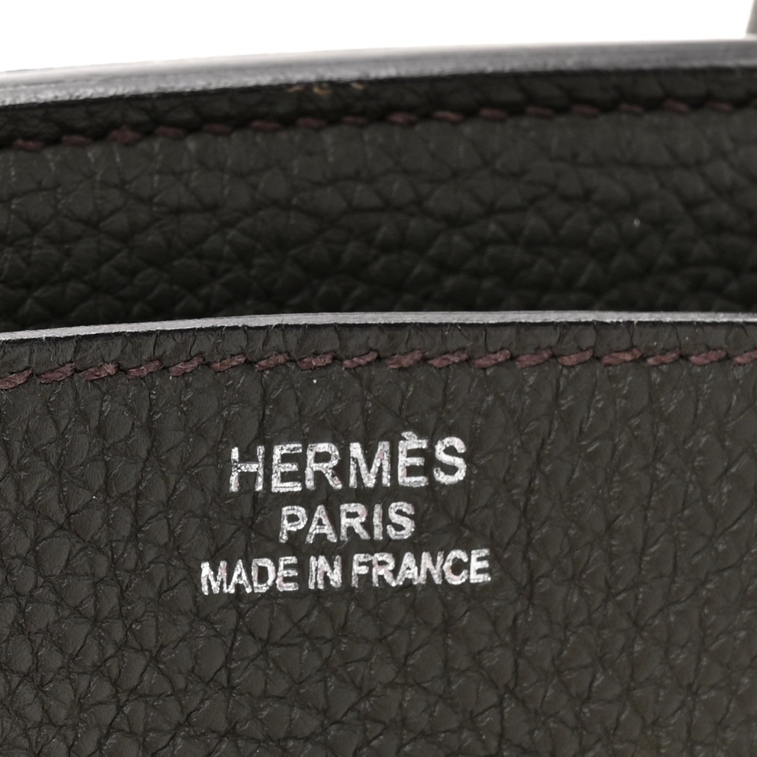 Hermes Taurillon Clemence Birkin 35 Vert De Gris 6 of 17