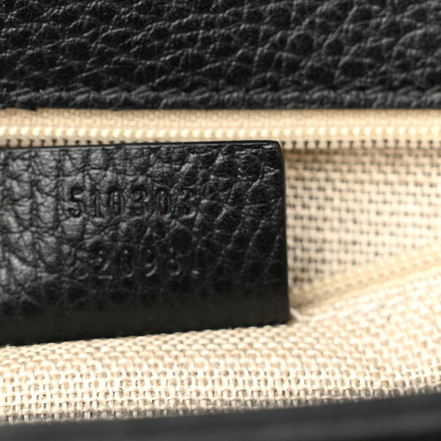 Dollar Calfskin Interlocking G Shoulder Bag Black
