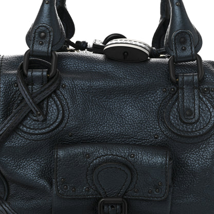 Chloe Calfskin Paddington Front Pocket Tote Bleu Nuit 8 of 10