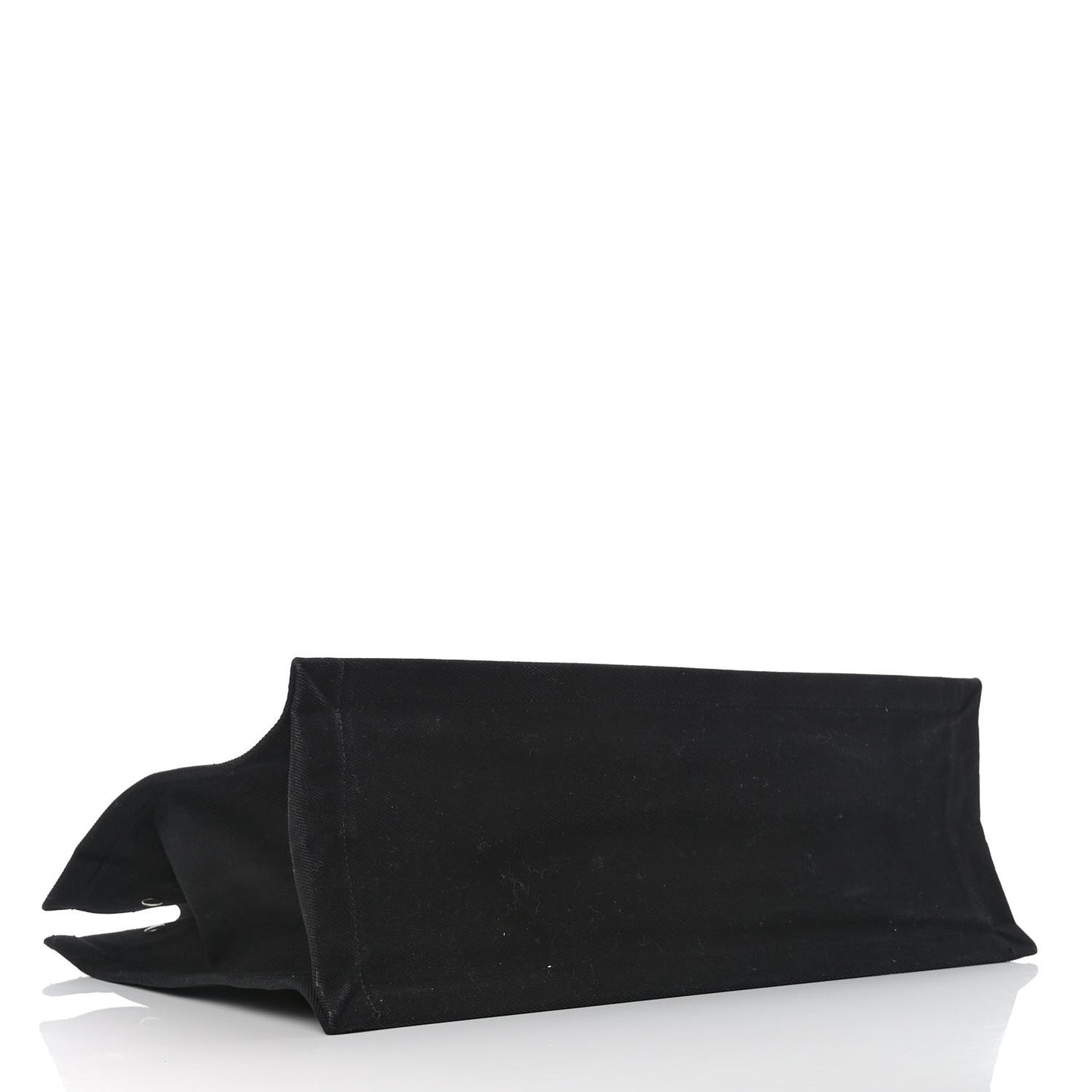 Linen Calfskin Rive Gauche Tote Black