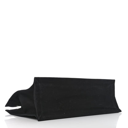 Saint Laurent Linen Calfskin Rive Gauche Tote Black 4 of 10