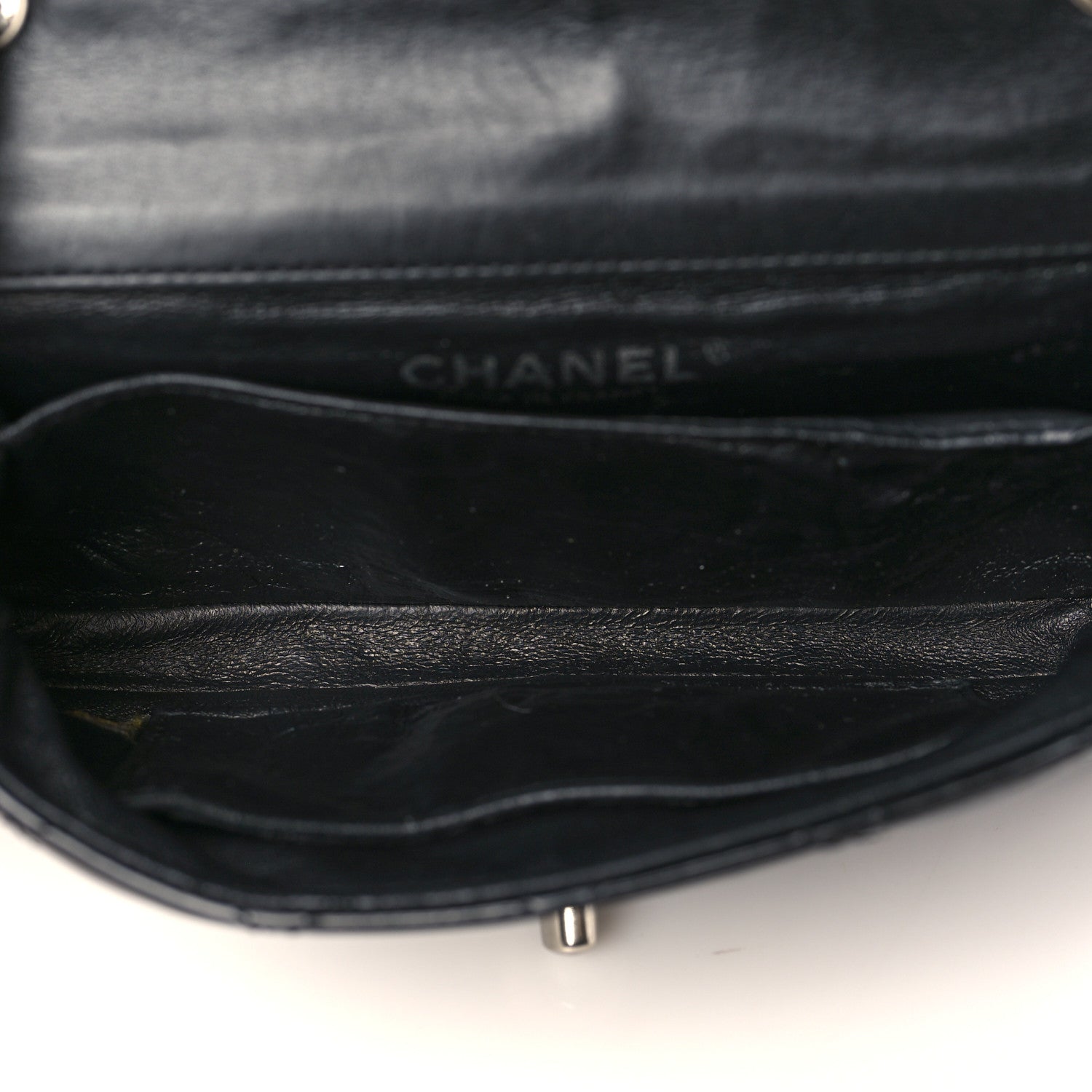Chanel Patent Calfskin Quilted Extra Mini Rectangular Flap Black 5 of 9
