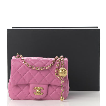 Chanel Lambskin Quilted Mini Pearl Crush Flap Pink 18 of 18