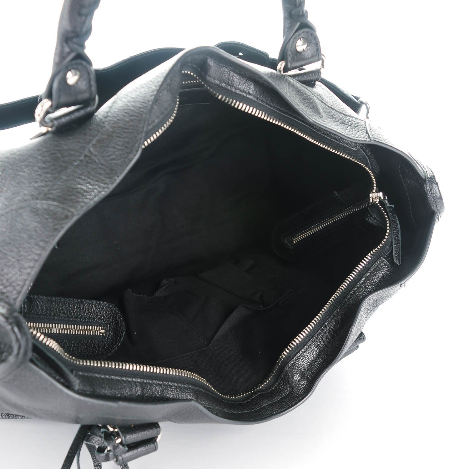 Balenciaga Chevre Silver Metallic Edge Hardware City Black 5 of 7