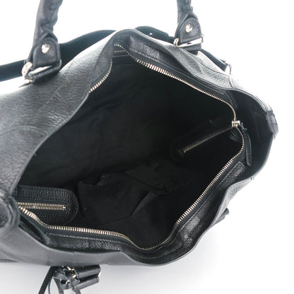 Balenciaga Chevre Silver Metallic Edge Hardware City Black 5 of 7