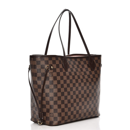 Louis Vuitton Damier Ebene Neo Neverfull MM Rose Ballerine 4 of 9