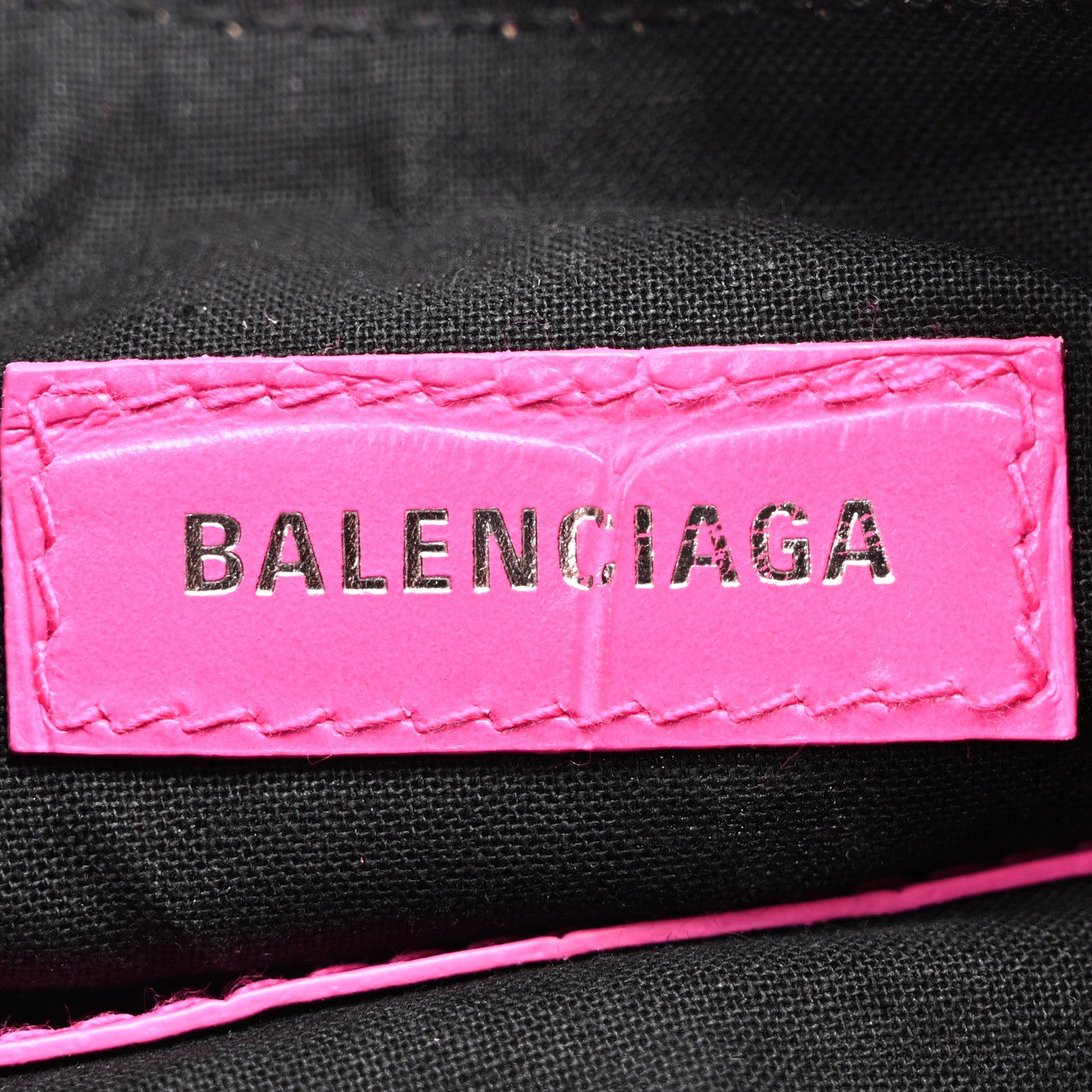 Balenciaga Extra Supple Calfskin Crocodile Embossed XS Le Cagole Shoulder Bag  Lipstick Pink 6 of 10