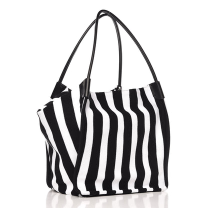Proenza Schouler Knit Extra Large Tote Black Ecru 3 of 9