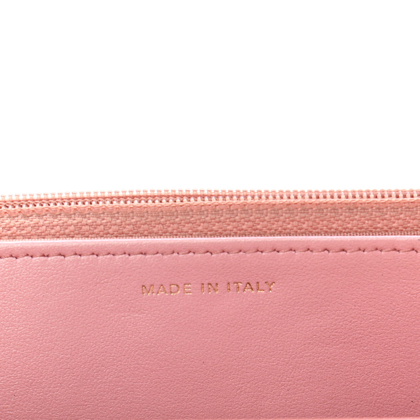 Iridescent Caviar Quilted Wallet on Chain WOC Rose Pink