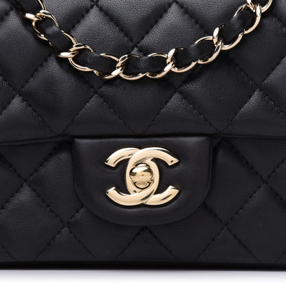 Chanel Lambskin Quilted Mini Rectangular Flap Black 8 of 14