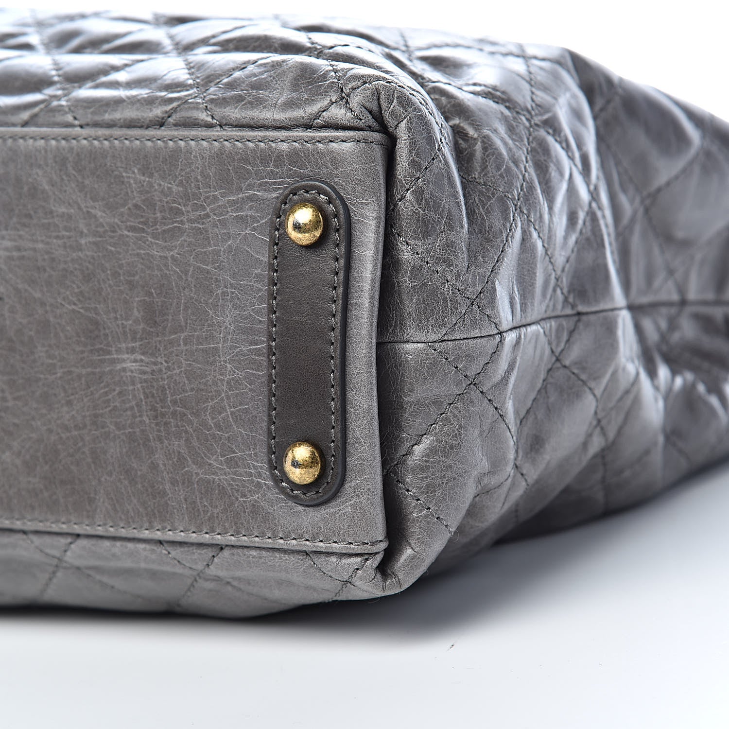 Chanel Glazed Calfskin Stingray Large Bindi CC Tote Grey 11 of 12