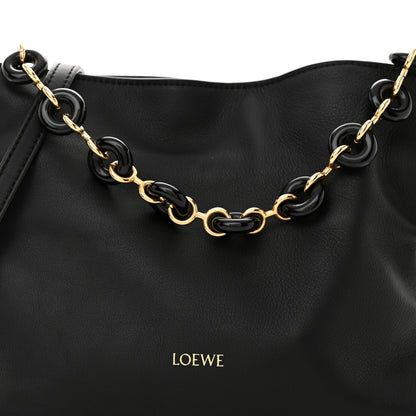 Loewe Nappa Calfskin Mini Flamenco Knot Clutch With Chain Black 8 of 12