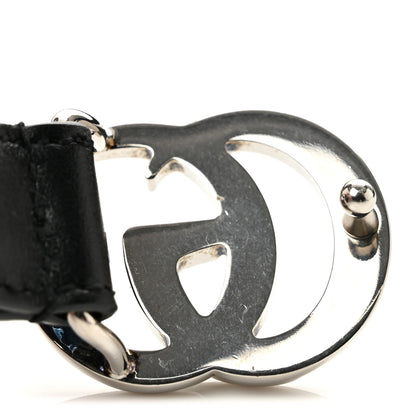 Gucci Plutone Calfskin Palladium Double G 20mm Belt 100 40 Black 8 of 10