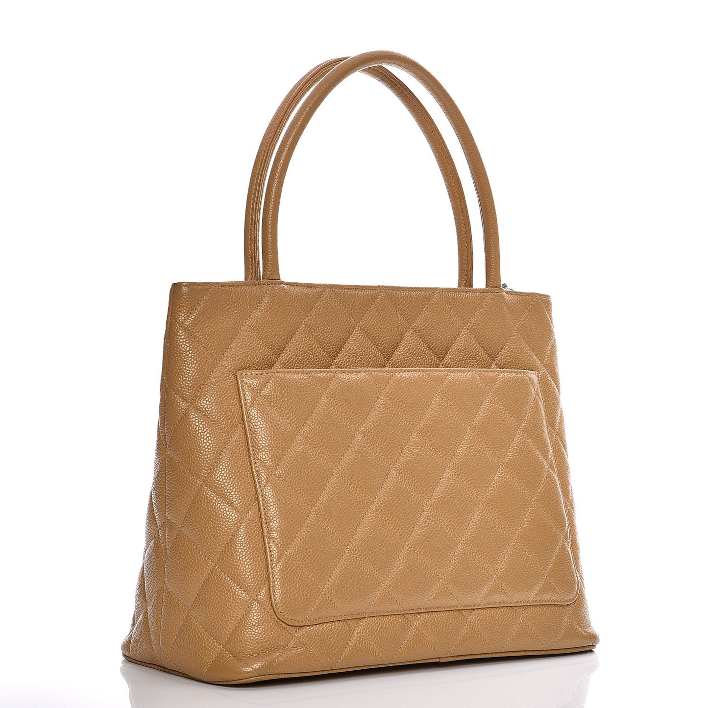 Caviar Quilted Medallion Tote Beige