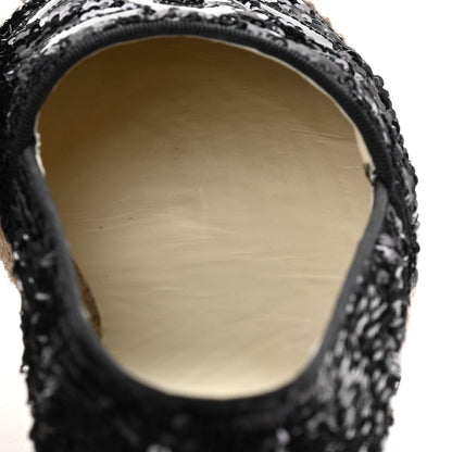 Chanel Patent Sequin CC Espadrilles 41 Black 12 of 13