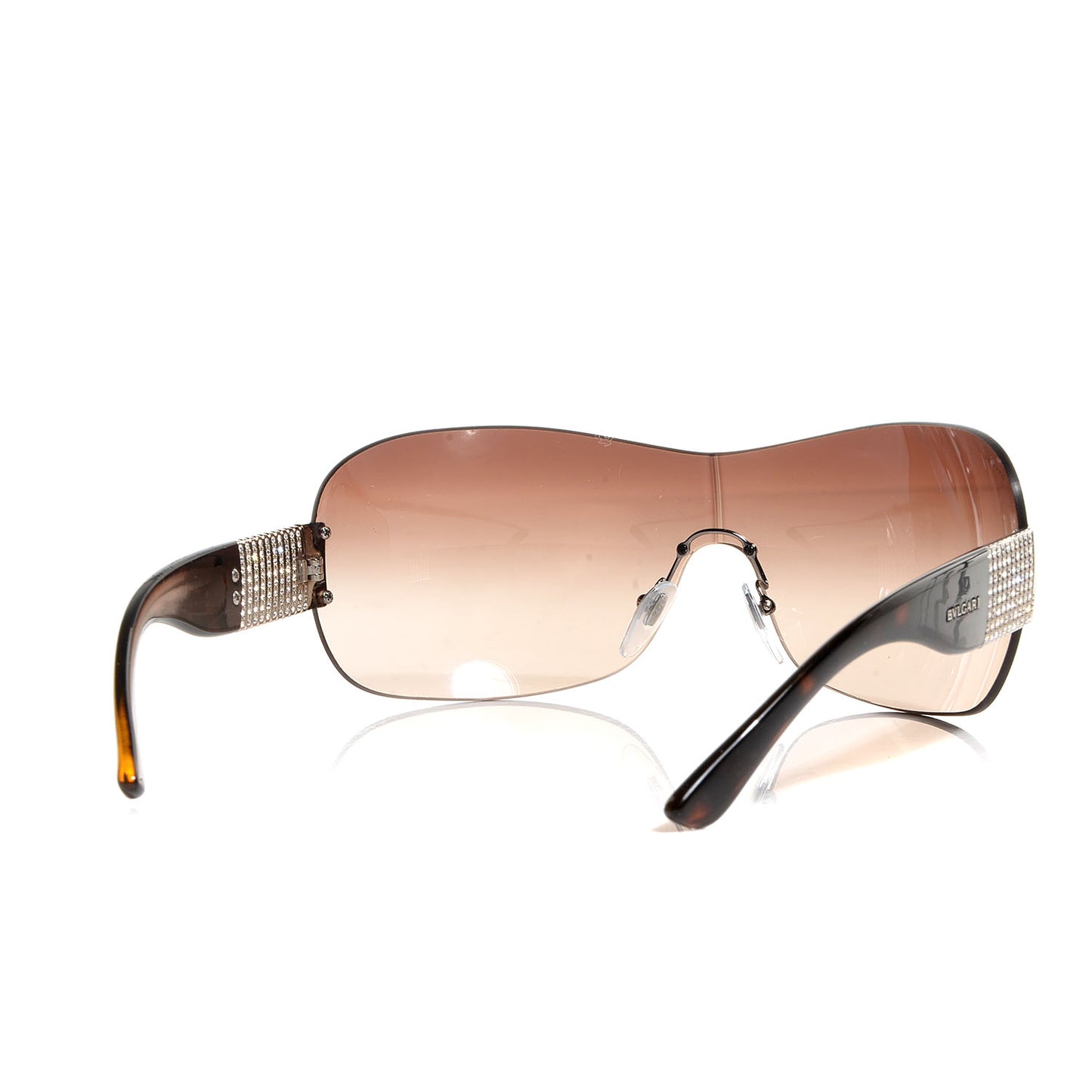BVLGARI Crystal Sunglasses 6030-B Brown