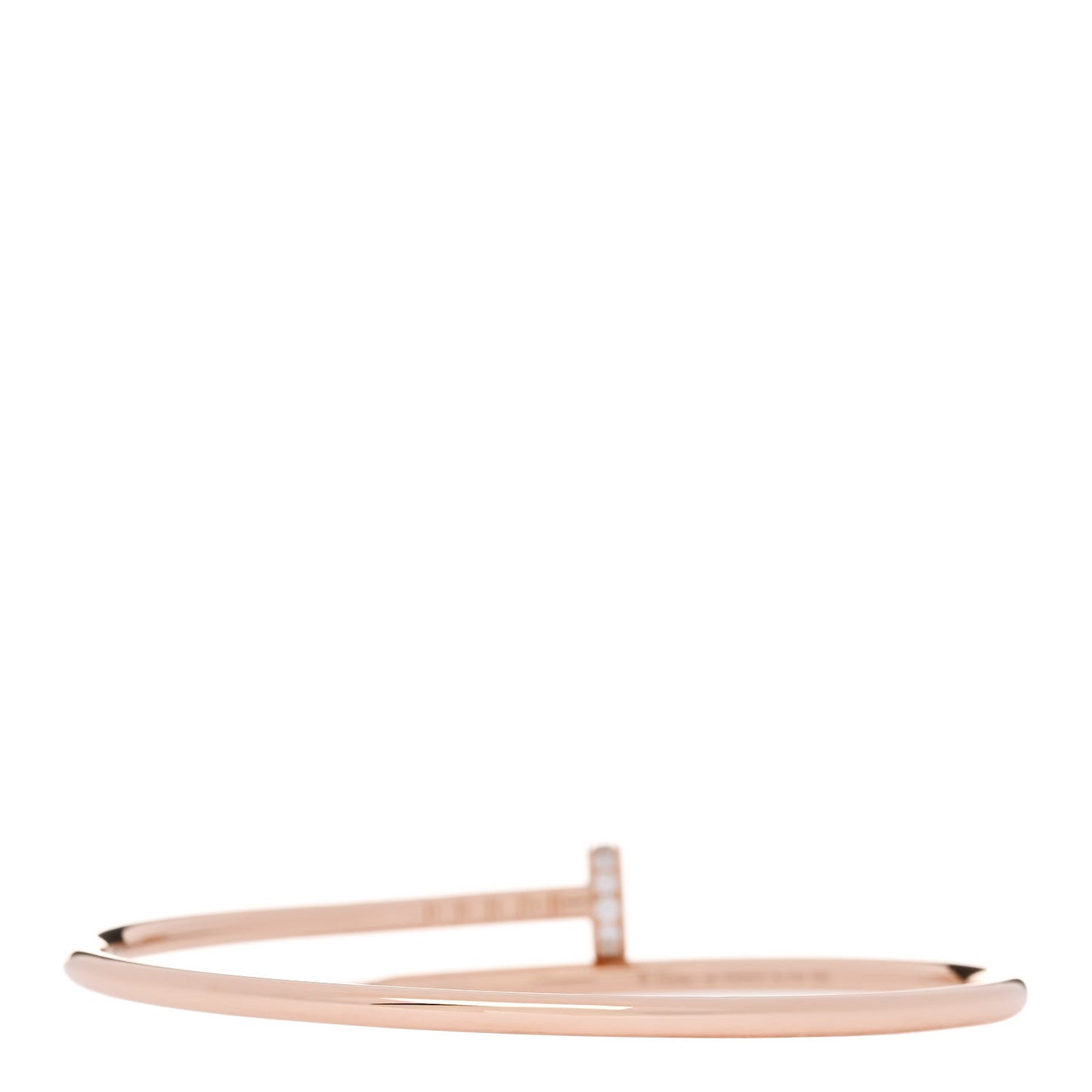 18K Pink Gold Diamond Small Juste Un Clou Bracelet 16