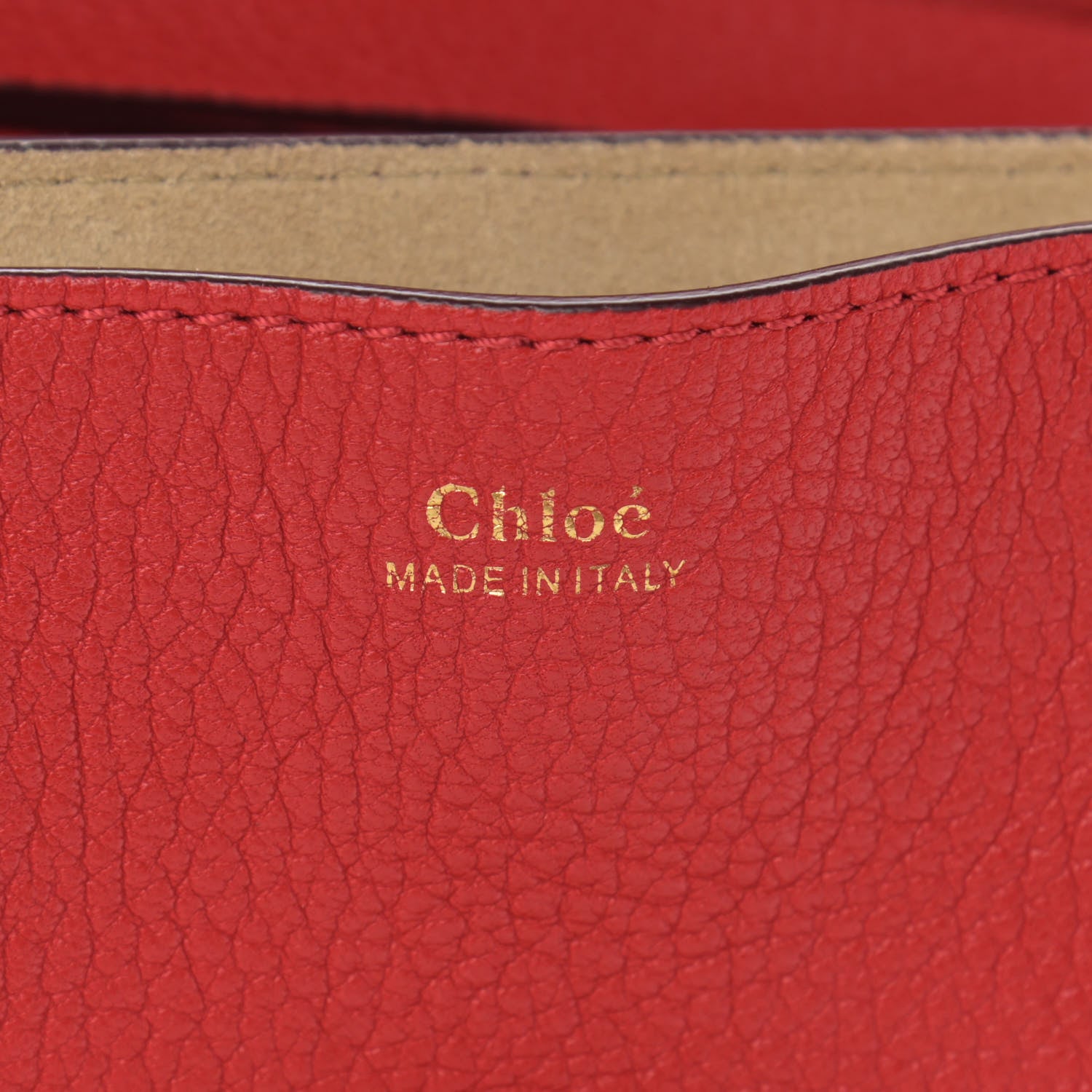 Chloe Grained Lambskin Drew Shoulder Bag Plaid Red 6 of 14