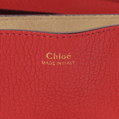 Chloe Grained Lambskin Drew Shoulder Bag Plaid Red 6 of 14