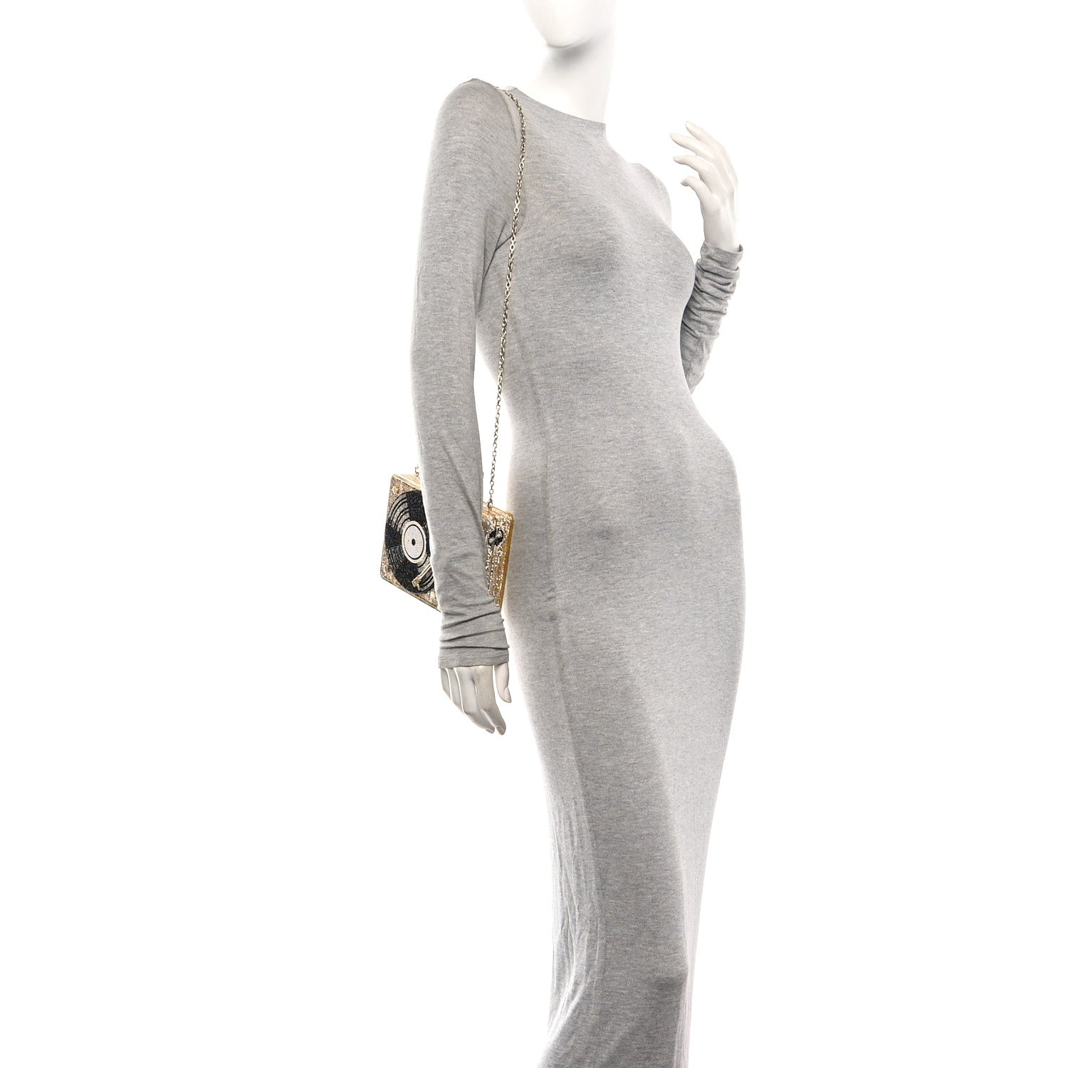 Judith Leiber Crystal Turntable Scratch Minaudiere Clutch Champagne 2 of 10