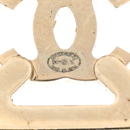 Chanel Crystal CC Square Earrings Gold Pink 3 of 4