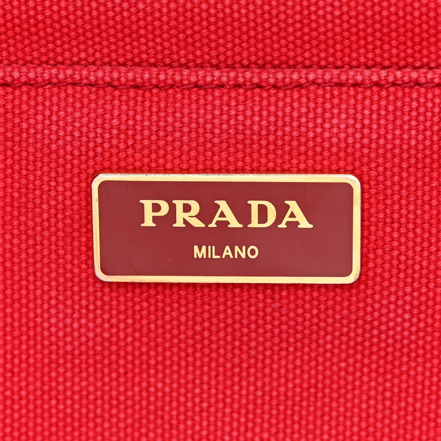 Prada Canapa Small Logo Tote Rosso 6 of 12
