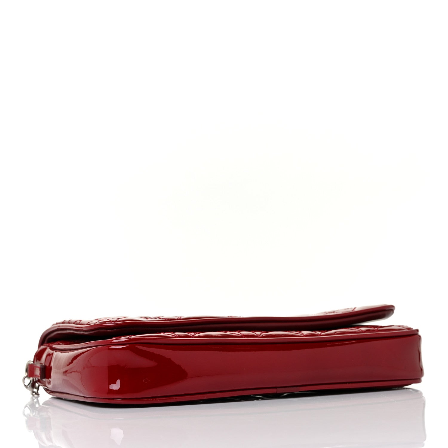 Christian Dior Patent Cannage Lady Dior Pochette in Red 3 of 8