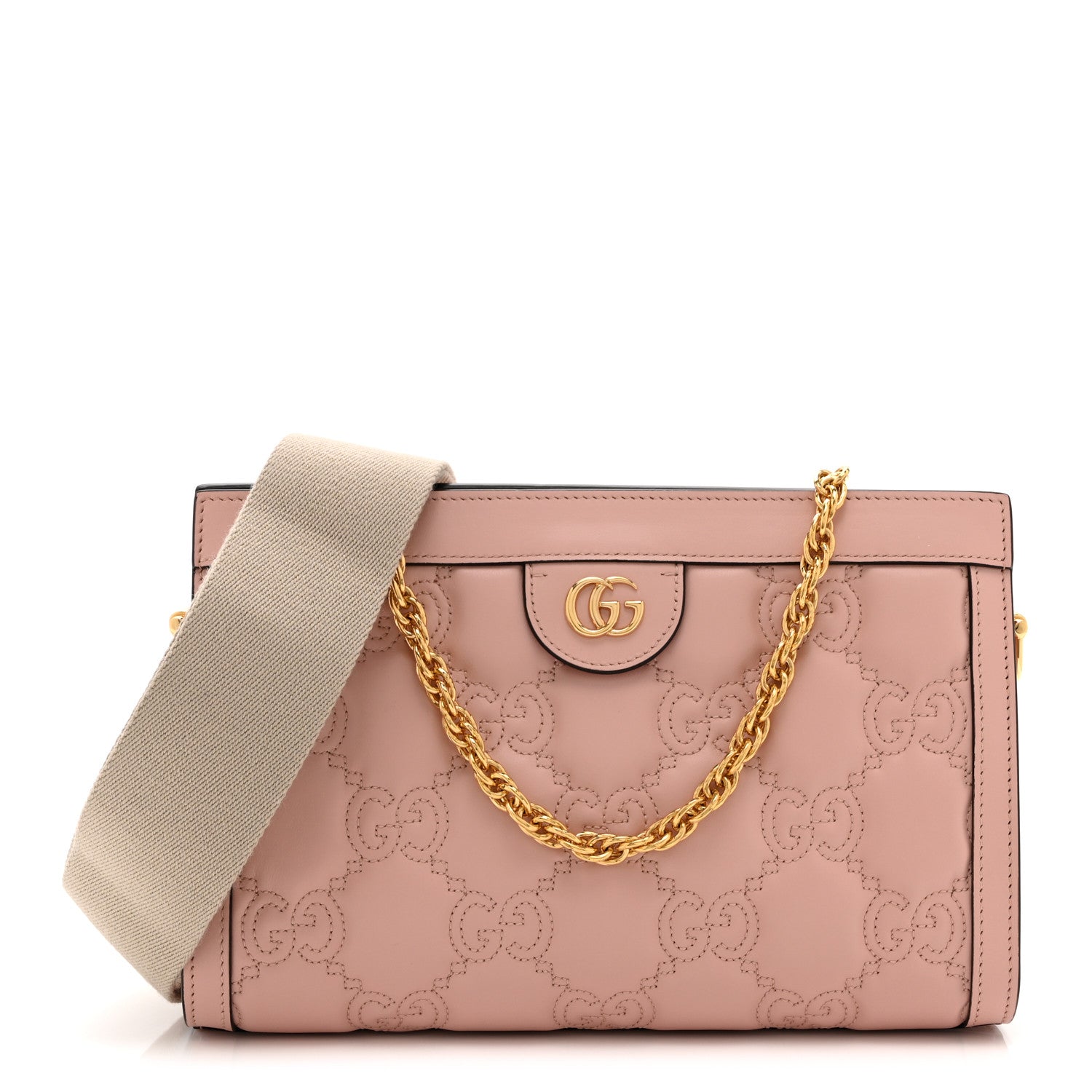 Gucci Calfskin GG Matelasse Small Slim Chain Shoulder Bag Perfect