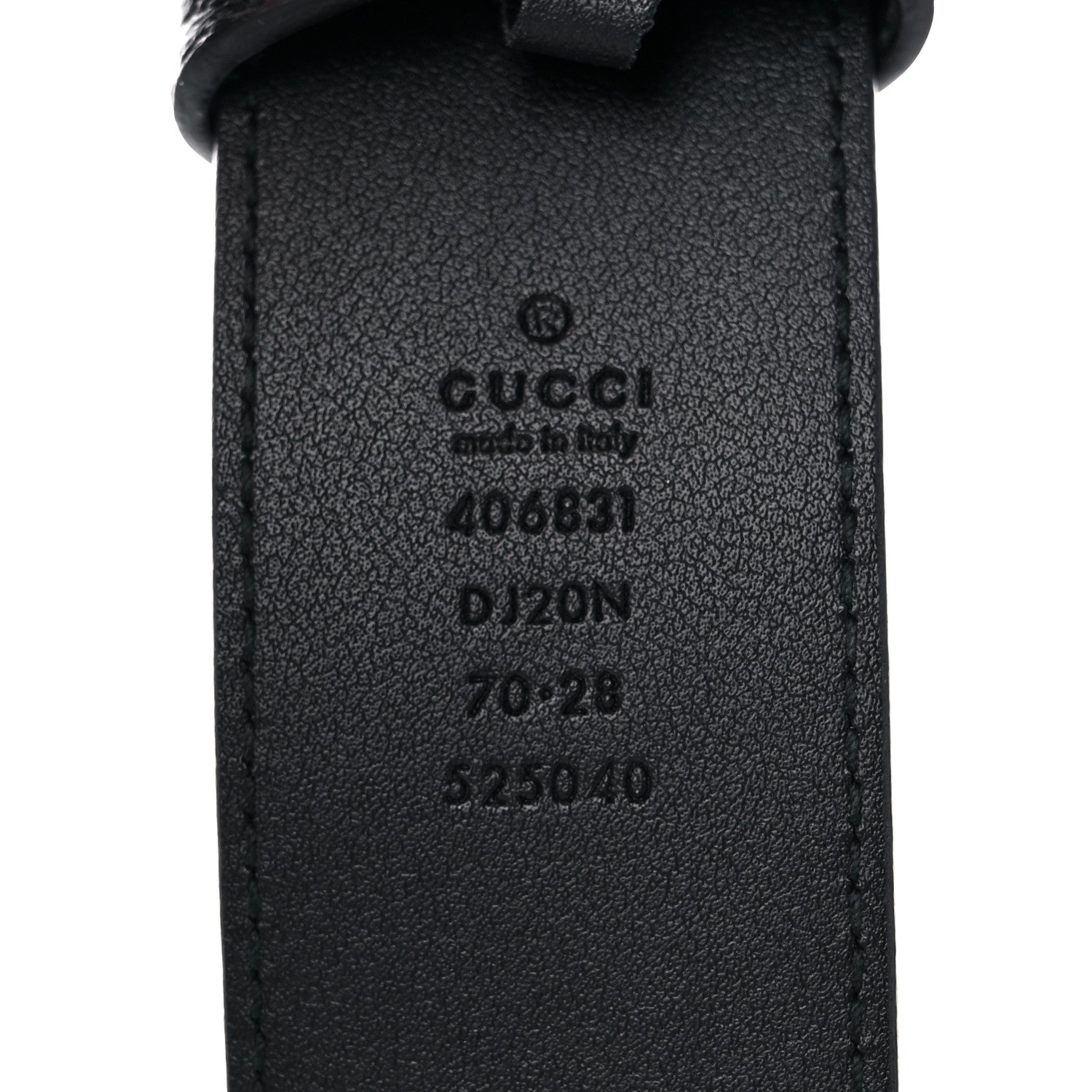 Gucci Textured Dollar Calfskin Nickel Double G 40mm Belt 70 28 Black 3 of 7