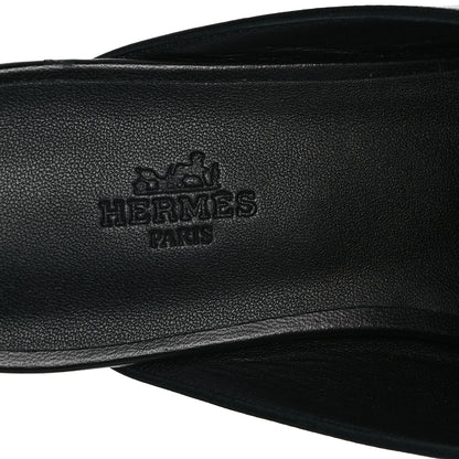Hermes Goatskin Oz Mules 40 Black 8 of 10
