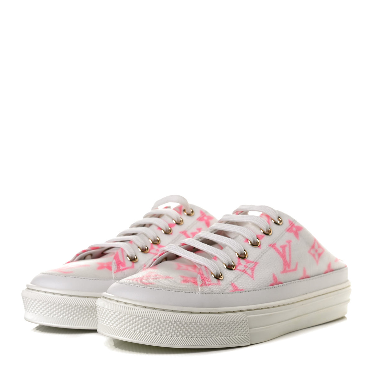 Louis Vuitton Technical Fabric Monogram Stellar Open Back Sneakers 37 Rose Pop 3 of 9