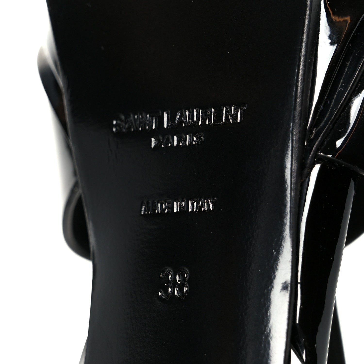 Saint Laurent Patent Tribute 105 Platform Sandals 38 Black 8 of 10