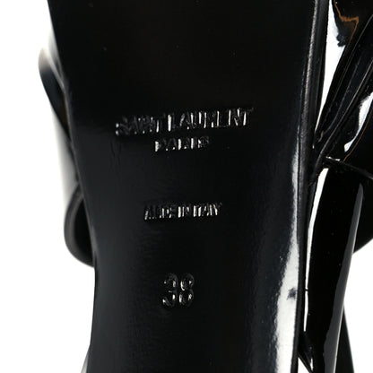 Saint Laurent Patent Tribute 105 Platform Sandals 38 Black 8 of 10